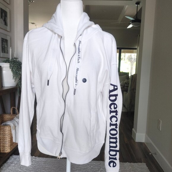 Abercrombie & Fitch Tops - NWT Abercrombie & Fitch Soft Fleece Logo Zip Up Hoodie - Large